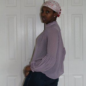 Sheer Purple Blouse